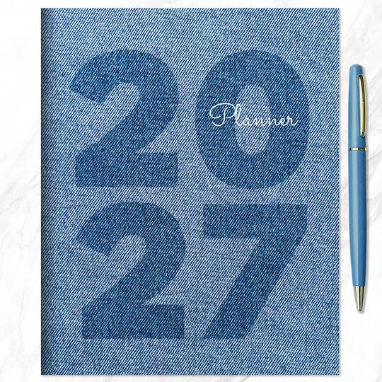 2027 Denim Medium Monthly Planner